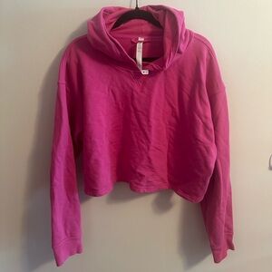 Lululemon Pink Crop Hooded Sweatshirt